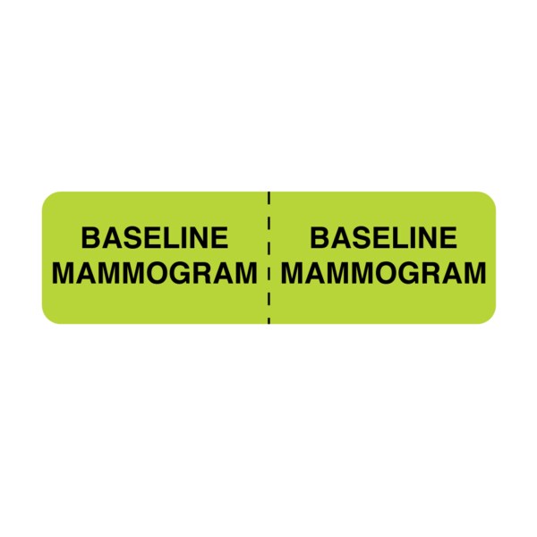 Mammography Labels - Right Left 7/8" x 3" Flr Chart w/Black